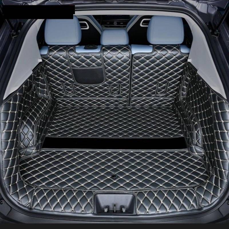 Für Chery Für Omoda C5 FX 2022 2023 Vollständige Abdeckung Benutzerdefinierte Kofferraummatten Leder Langlebig Cargo Liner Boot Teppiche Kofferraum(Schwarzbeige) von YSQOFD