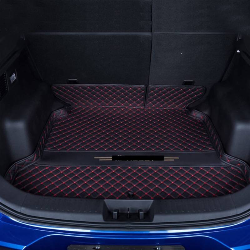 Für Chery Für Tiggo 7 Pro 2021-2022 Custom Trunk Mats Leather Durable Cargo Liner Boot Carpets Rear Interior Decoration Accessories Kofferraum(Black REG) von YSQOFD