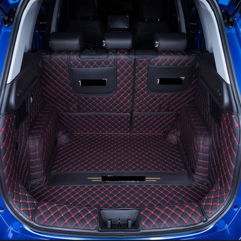 Für Chery Für Tiggo 7 Pro 2021-2022 Vollständige Abdeckung Custom Trunk Mats Leather Durable Cargo Liner Boot Carpets Rear Interior Kofferraum(Black REG) von YSQOFD