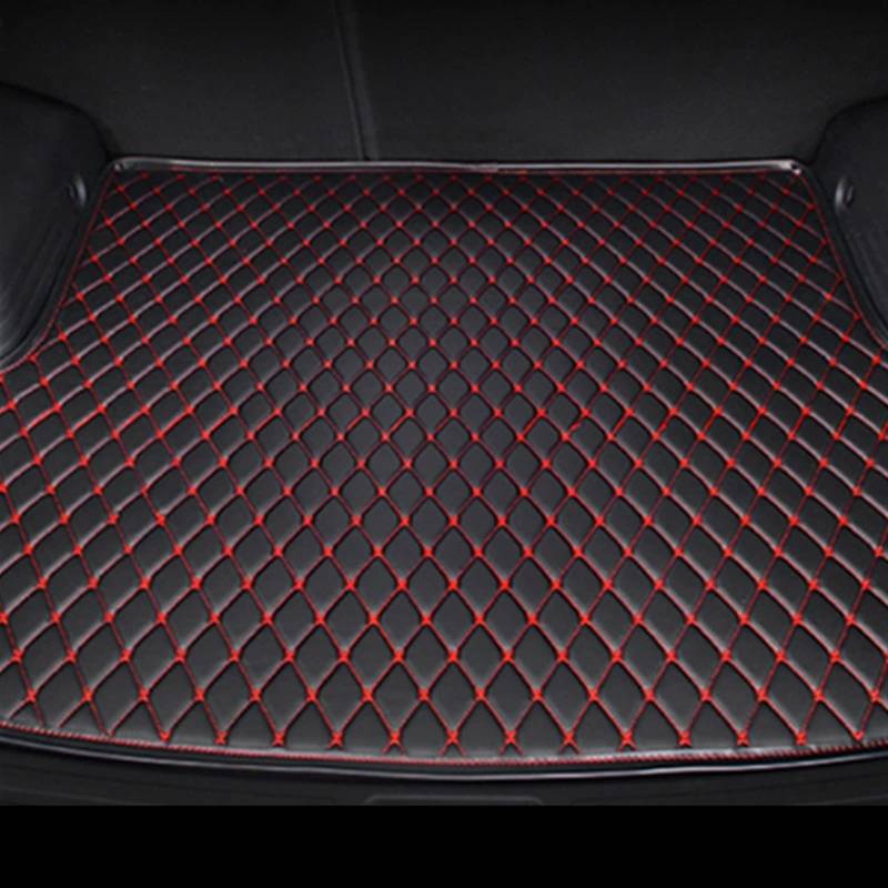 Kofferraummatte Für Chrysler 300C Sedan 2004-2005 Cargo Liner Teppich Innenausstattung Kofferraum(Schwarz Rot) von YSQOFD