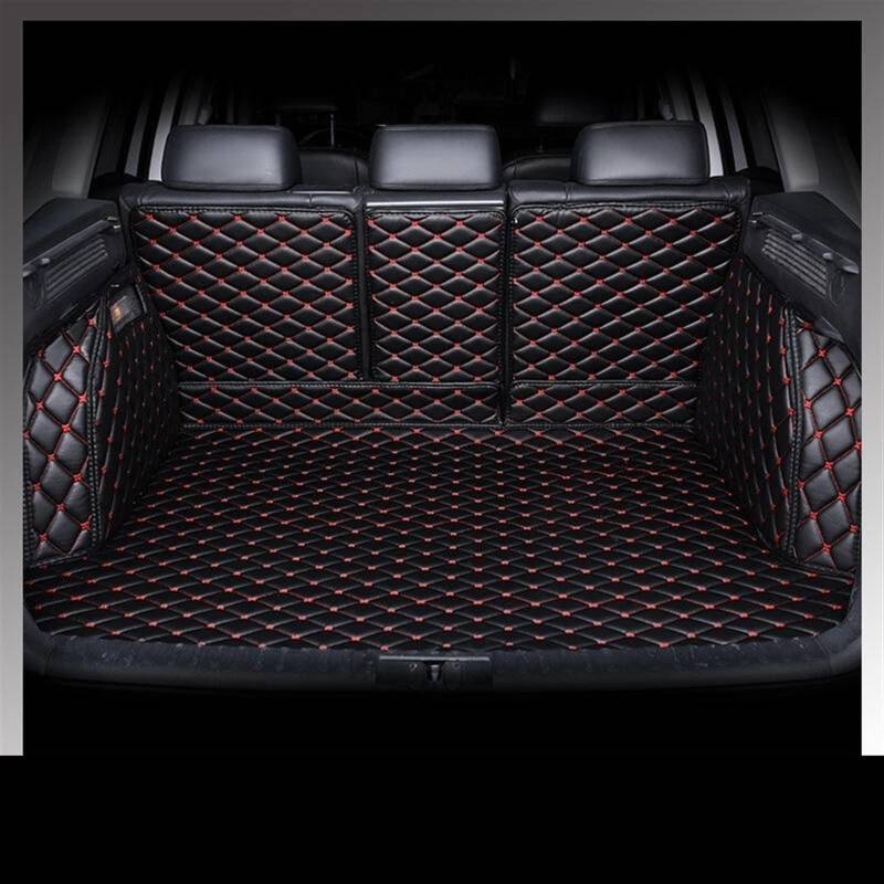 Kofferraummatte Für X5 Für E53 Fünf Sitze 2004-2007 Cargo Liner Teppich Innenausstattung Abdeckung Kofferraum(Schwarz Rot) von YSQOFD