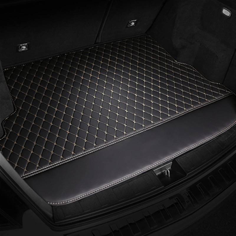 Kofferraummatten-Set Für Tesla Für Modell Y 2021 TPE XPE Grid Cargo Pad Kfz-Innenausstattung Kofferraum(Schwarzbeige) von YSQOFD