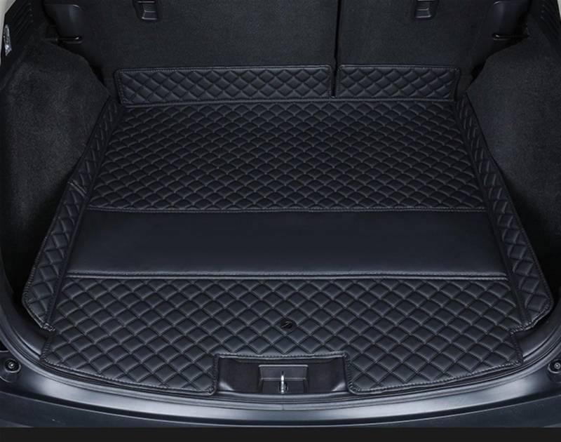 Leder Kofferraummatten Für CRV 2017-2021 Cargo Auto Zubehör Auto Fußmatten Automatten Kofferraum(Schwarz) von YSQOFD