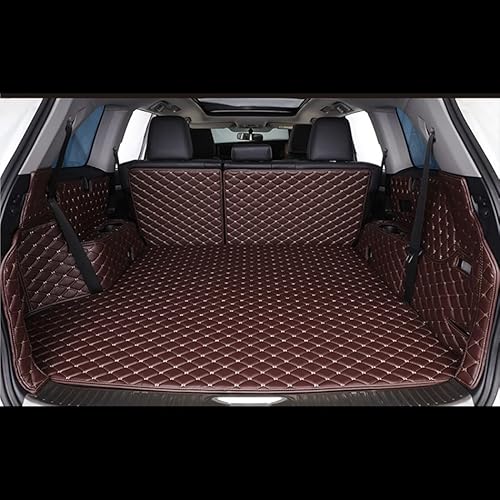 Vollständige Abdeckung Kofferraummatten Für Tesla Für Modell X 6 Sitz 2016-2019 Autozubehör Automatten Kofferraum(Kaffee) von YSQOFD
