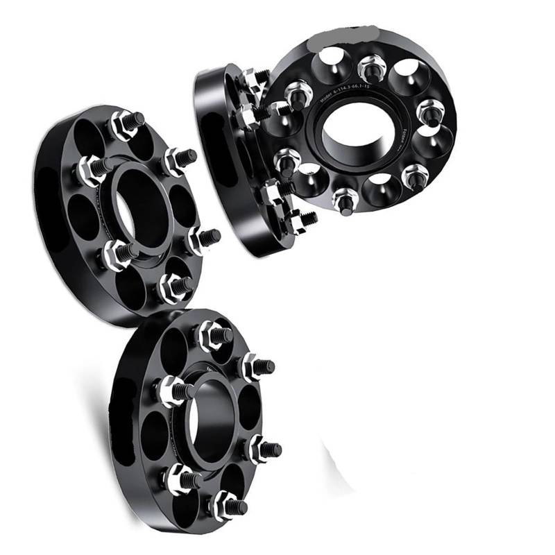 WheelSpacers 2/4 Stück 30/35/38 mm PCD 6 x 139,7 CB 93,1 mm Spurverbreiterungen Adapter 6 Lug für Mazda BT 50 2009–2019 M12 x 1,5 Spürverbreiterungsatz(4Pcs Black 30mm) von YSQOFJDFJ