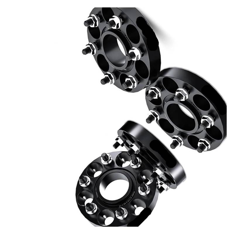 WheelSpacers 2/4 Stück 30/35/38 mm PCD 6 x 139,7 CB 93,1 mm Spurverbreiterungen Adapter 6 Lug für Mazda BT 50 2009–2019 M12 x 1,5 Spürverbreiterungsatz(4Pcs Black 35mm) von YSQOFJDFJ