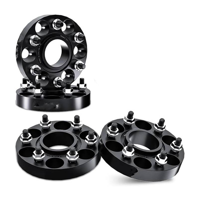 WheelSpacers 2/4 stück 30/35/38mm PCD 6X 139,7 CB 93,1mm Spurverbreiterungen Adapter 6 Lug für Mazda BT 50 2009-2019 M12x 1,5 Spürverbreiterungsatz(4Pcs Black 30mm) von YSQOFJDFJ