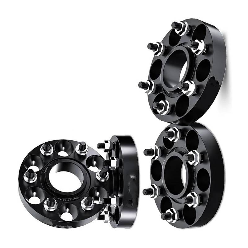 WheelSpacers 2/4 stück 30/35/38mm PCD 6X 139,7 CB 93,1mm Spurverbreiterungen Adapter 6 Lug für Mazda BT 50 2009-2019 M12x 1,5 Spürverbreiterungsatz(4Pcs Black 38mm) von YSQOFJDFJ