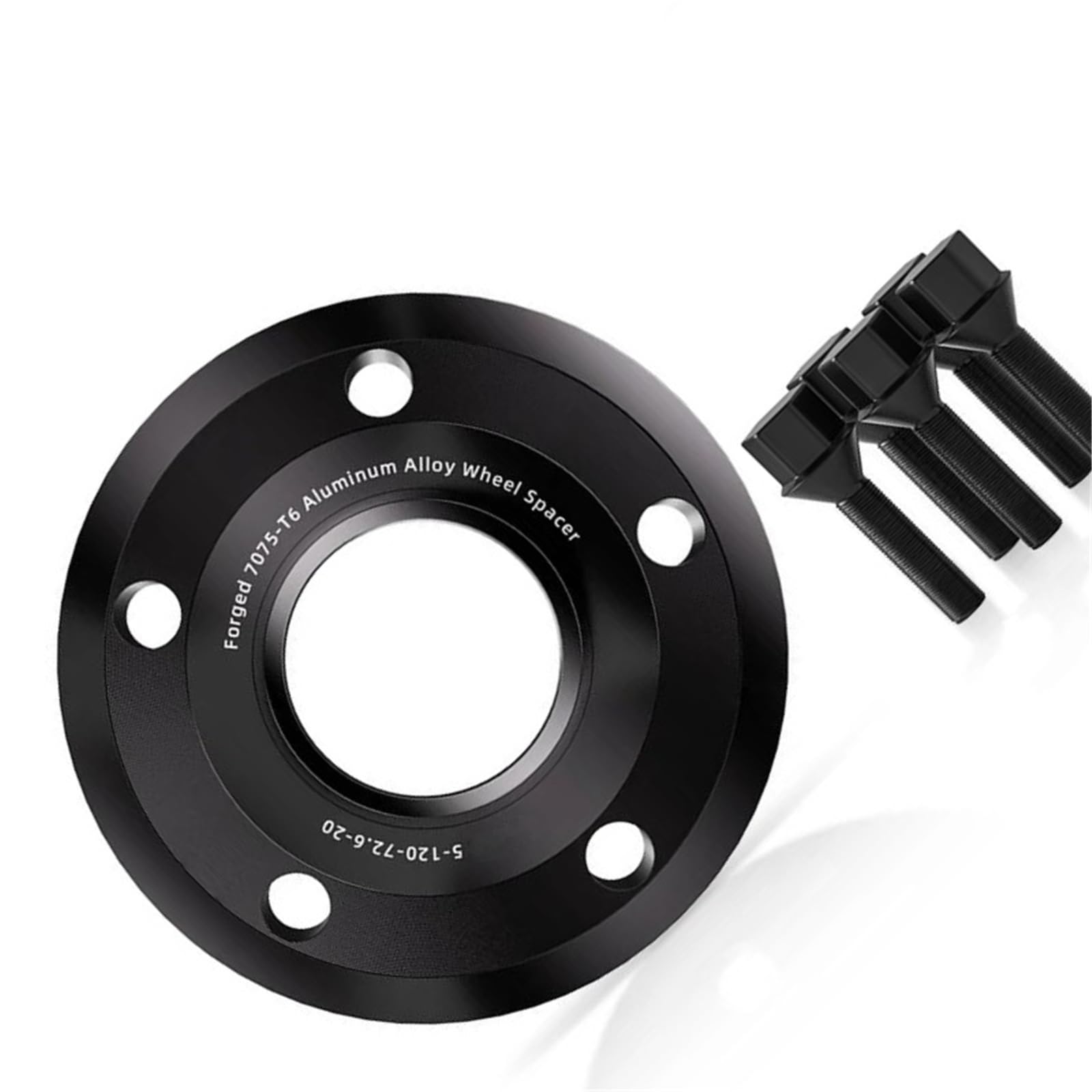 WheelSpacers 2/4 stücke 5x108 CB 63,4 M14 x 1,5 Hub Centric Schwarz Geschmiedet Rad Spacer Für Ford Flansch Platte 15/20/25/30/35mm Spürverbreiterungsatz(4pcs 25mm) von YSQOFJDFJ