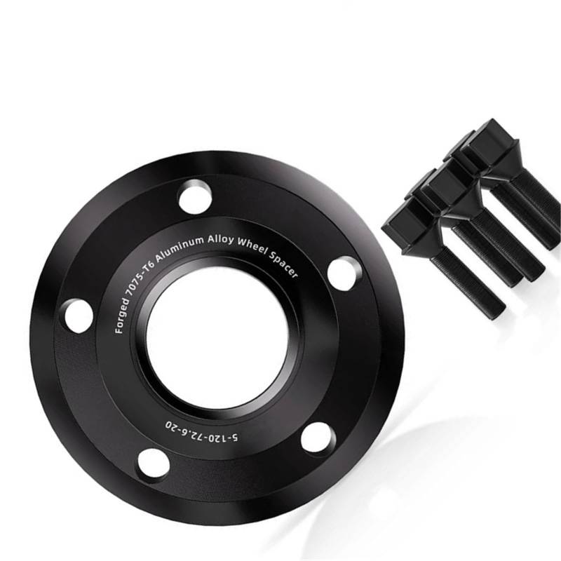 WheelSpacers 2/4 stücke 5x108 CB 63,4 M14 x 1,5 Hub Centric Schwarz Geschmiedet Rad Spacer Für Ford Flansch Platte 15/20/25/30/35mm Spürverbreiterungsatz(4pcs 25mm) von YSQOFJDFJ