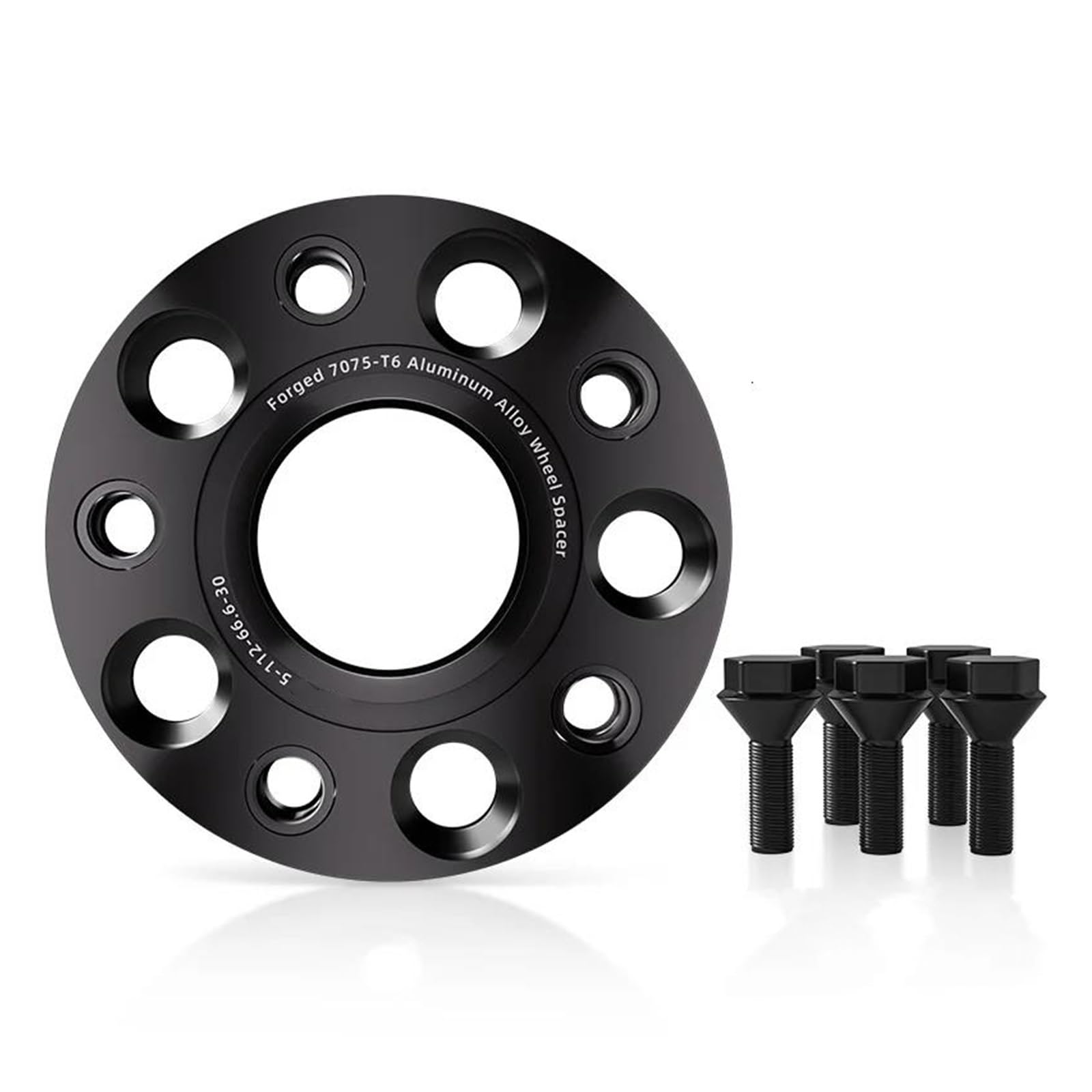 WheelSpacers 2/4 stücke 5x112 CB 57,1 M14 * 1,5 Hub Centric Schwarz Geschmiedet Rad Spacer Für VW Flansch Plate15/20/25/30mm Spürverbreiterungsatz(4pcs 35mm) von YSQOFJDFJ