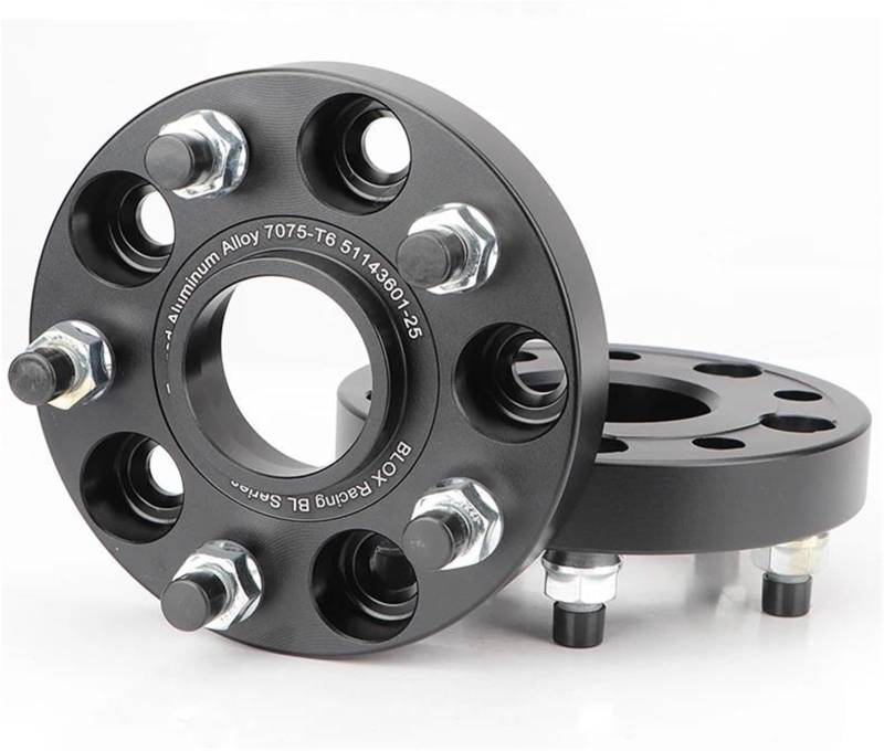 WheelSpacers 2 Stück 15/20 mm 7075 Aluminium geschmiedete Spurverbreiterungen Adapter PCD 5 x 114,3 CB = 60,1 mm (ID = OD) M12 * 1,5 passend für Toyota Spürverbreiterungsatz(2PCS 25MM) von YSQOFJDFJ