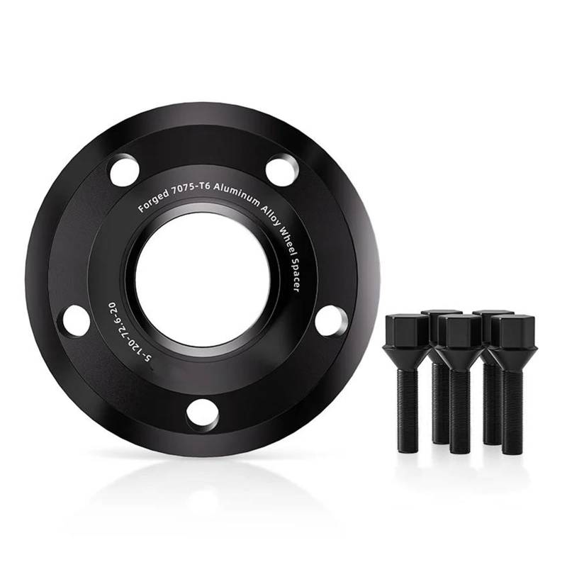 WheelSpacers 2 stücke 5x11 2 66,6 M14x 1,25 Hub Centric Schwarz Geschmiedet Rad Spacer Für 5 Series G30/G31/G38/G60 2016-2025 15/20/25/30/35mm Spürverbreiterungsatz(4pcs 30mm) von YSQOFJDFJ