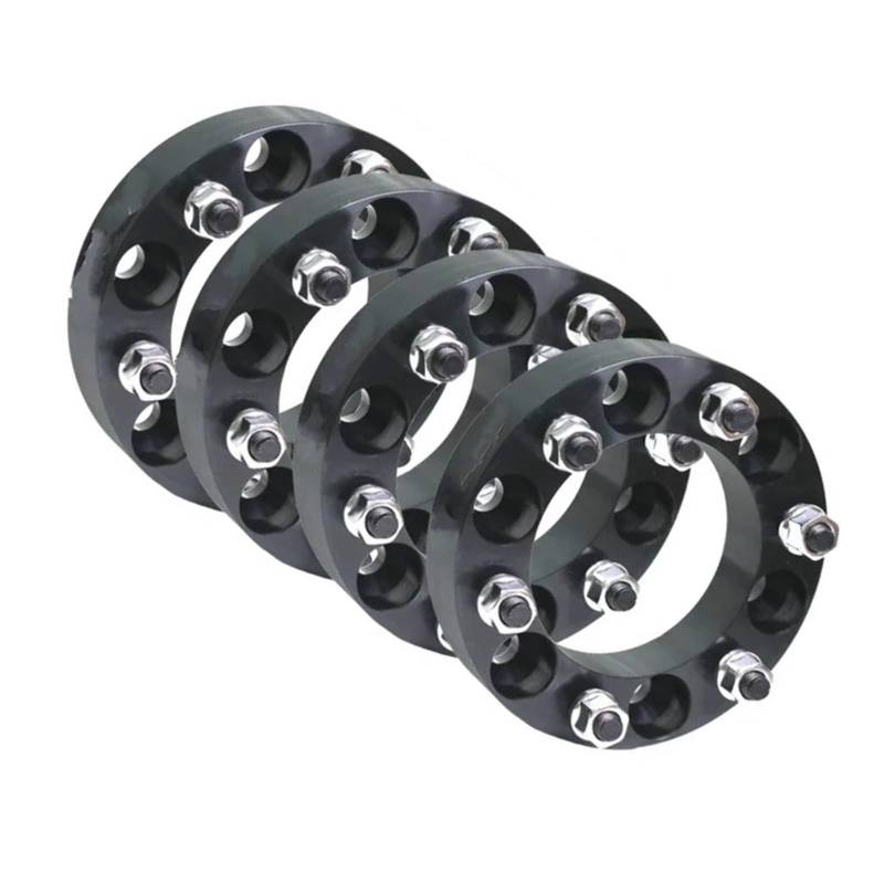 WheelSpacers 4 Stück 30/35/38 MM 6 Bolzen Spurverbreiterungen 6x139,7 für Patrol Spürverbreiterungsatz(4pc Black 30mm) von YSQOFJDFJ