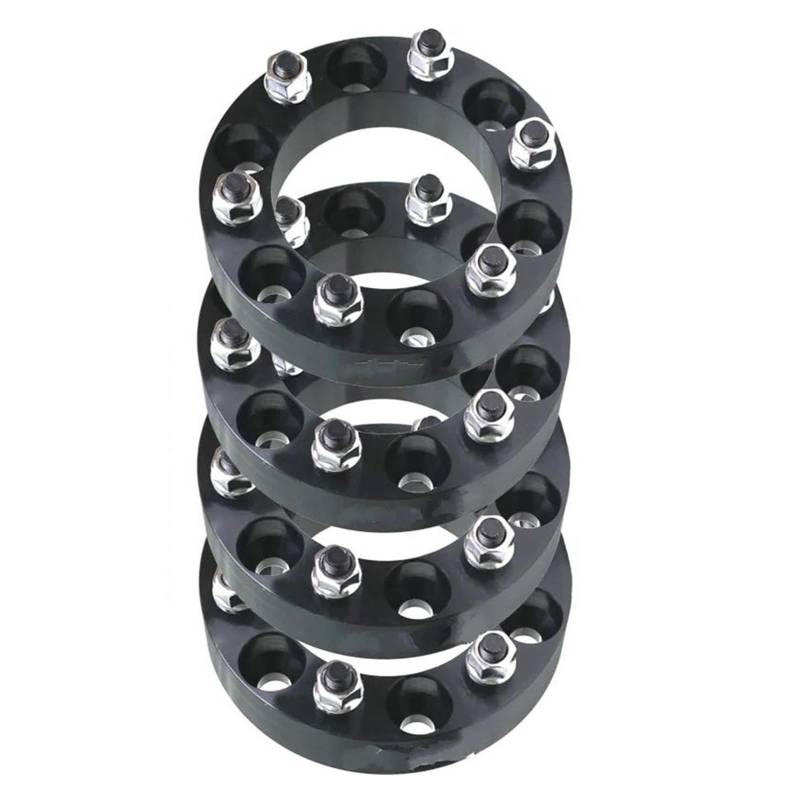 WheelSpacers 4 Stück 30/35/38 MM 6 Bolzen Spurverbreiterungen 6x139,7 für Patrol Spürverbreiterungsatz(4pc Black 35mm) von YSQOFJDFJ