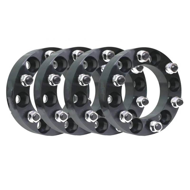 WheelSpacers 4 Stück 30/35/38 MM 6 Bolzen Spurverbreiterungen 6x139,7 für Patrol Spürverbreiterungsatz(4pc Black 40mm) von YSQOFJDFJ
