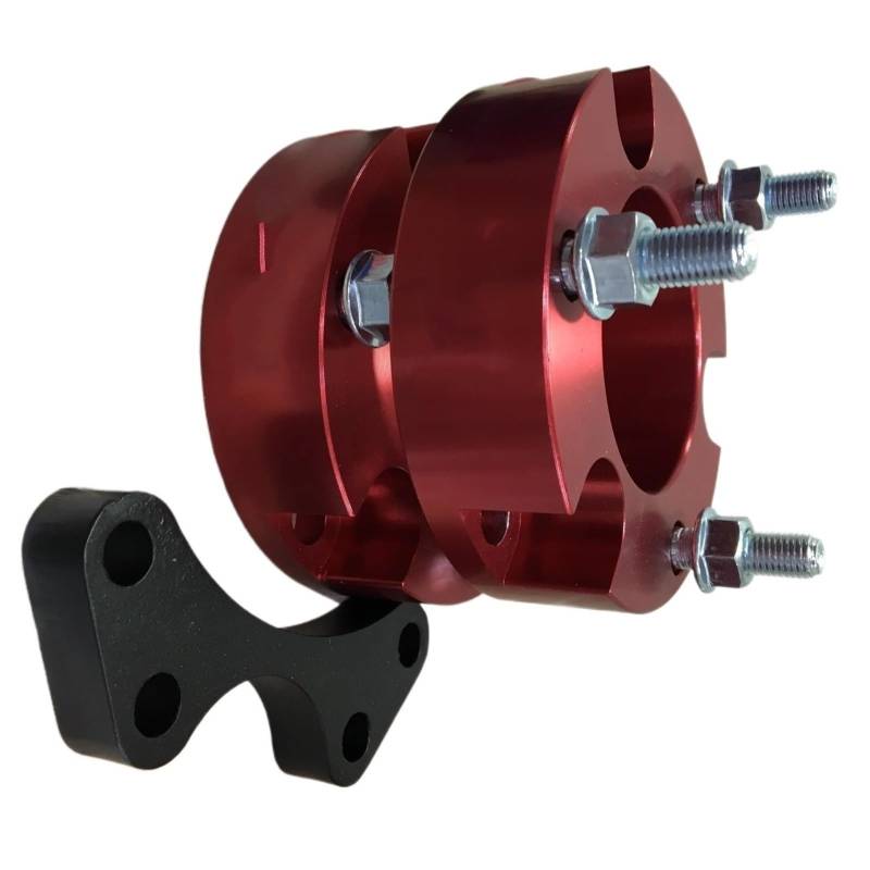 WheelSpacers Embers Für D-MAX Vorne/Hinten Lift Kit 1 "-2" Stoßdämpfende Spacer Blau Auto Tuning Zubehör 1 Paar Spürverbreiterungsatz(Red 25mm) von YSQOFJDFJ