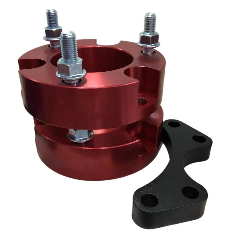 WheelSpacers Embers Für Isuzu Für D-MAX 2012-2019 Vorne/Hinten Lift Kit 1 "-2" Stoßdämpfende Spacer Blau Auto Tuning Zubehör 1 Paar Spürverbreiterungsatz(Red 25mm) von YSQOFJDFJ