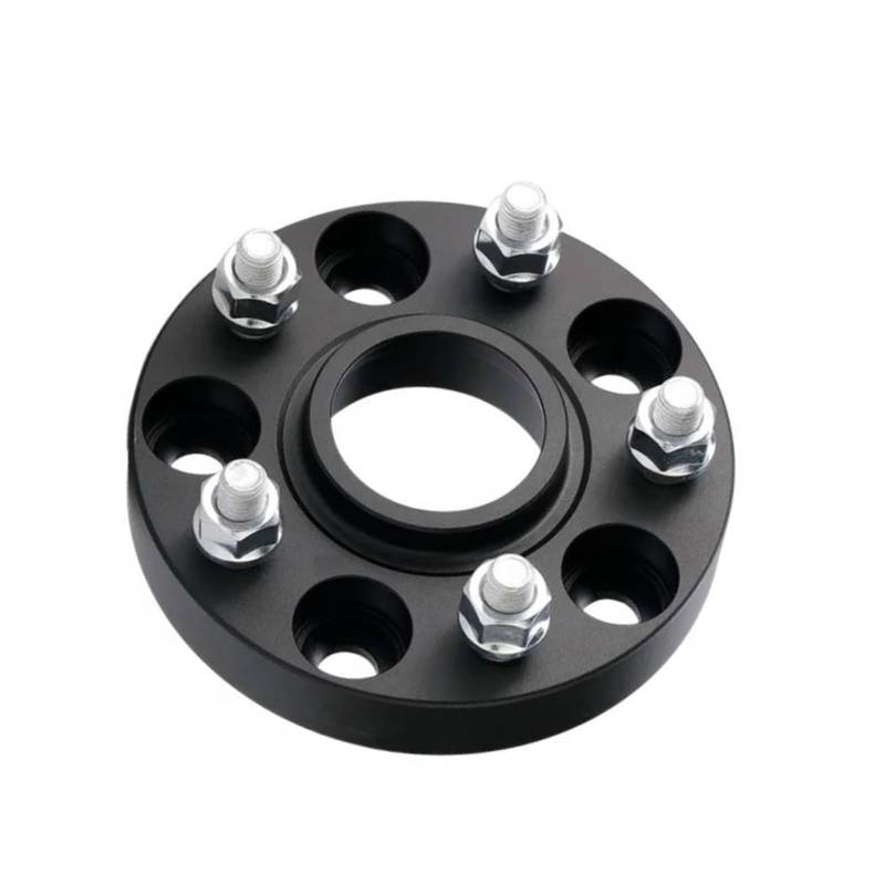 WheelSpacers Embers PCD 5x112 CB 66,6mm Spurverbreiterung Adapter M14x1.5 Für A6 A8 Geschmiedete Aluminiumlegierung 1 Stück Spürverbreiterungsatz(1PC 25mm Black) von YSQOFJDFJ