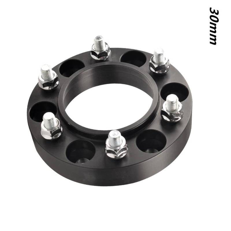WheelSpacers Embers Spurverbreiterungen Adapter PCD 6X139.7 CB 95.1 M14X1.5 Für Tundra 1 Stück Spürverbreiterungsatz(Black 30MM 1PC) von YSQOFJDFJ