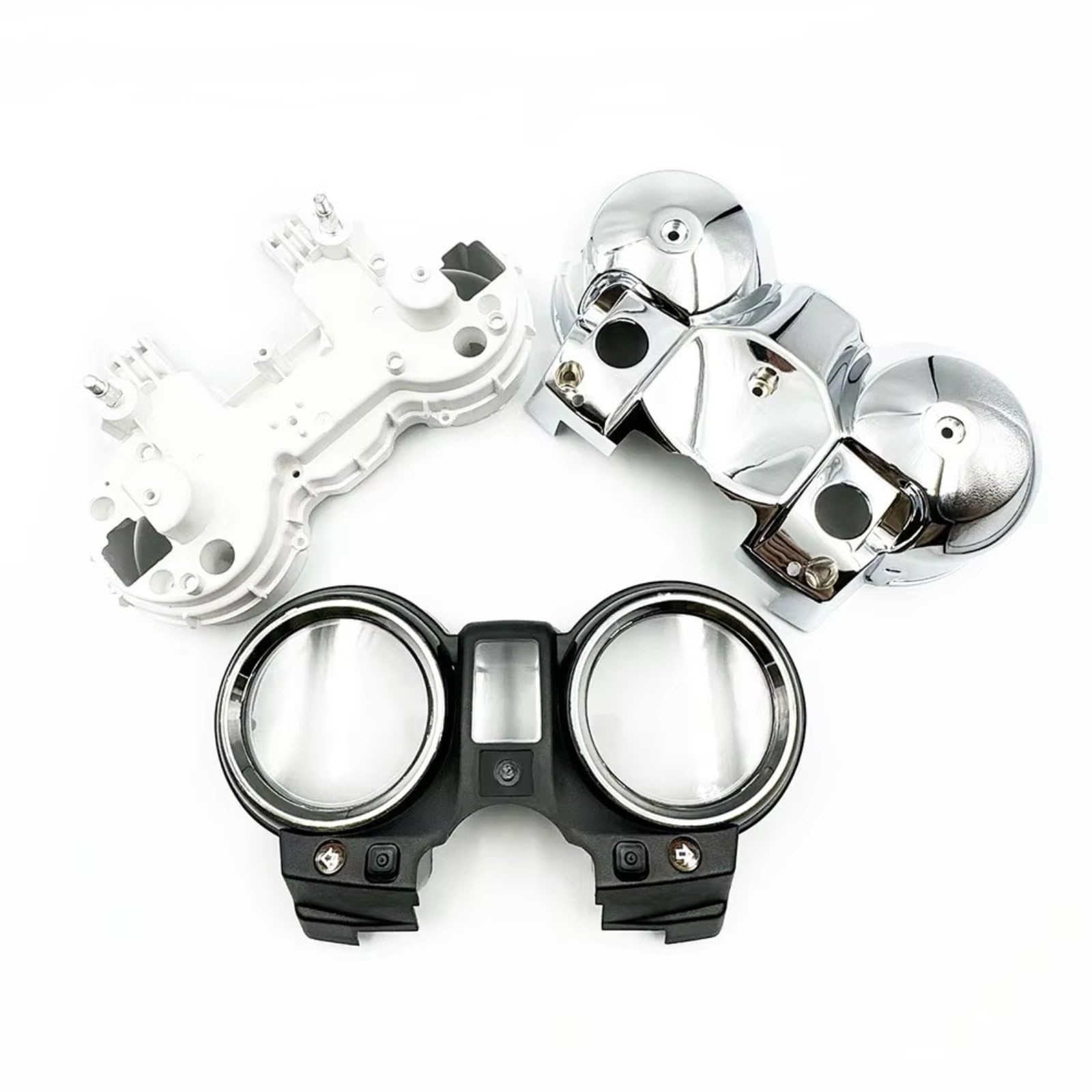 Tachometer Gehäuse Abdeckung Für CB900F Für CB600F Für Hornet 2003-2004 Für CBF600N Für CBF500 Für CB750 2007 Tachometer Drehzahlmesser Äußere Gehäuseabdeckung Motorrad-Untergehäuse(1 Set Chrome) Tachometer Gehäuse Abdeckung Für CB900F Für CB600F Für Hornet 2003-2004 Für CBF600N Für CBF500 Für CB750 2007 Tachometer Drehzahlmesser Äußere Gehäuseabdeckung Motorrad-Untergehäuse(1 Set Chrome) von YSSLYEU