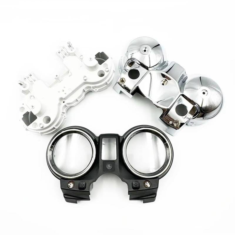 Tachometer Gehäuse Abdeckung Für CB900F Für CB600F Für Hornet 2003-2004 Für CBF600N Für CBF500 Für CB750 2007 Tachometer Drehzahlmesser Äußere Gehäuseabdeckung Motorrad-Untergehäuse(1 Set Chrome) von YSSLYEU