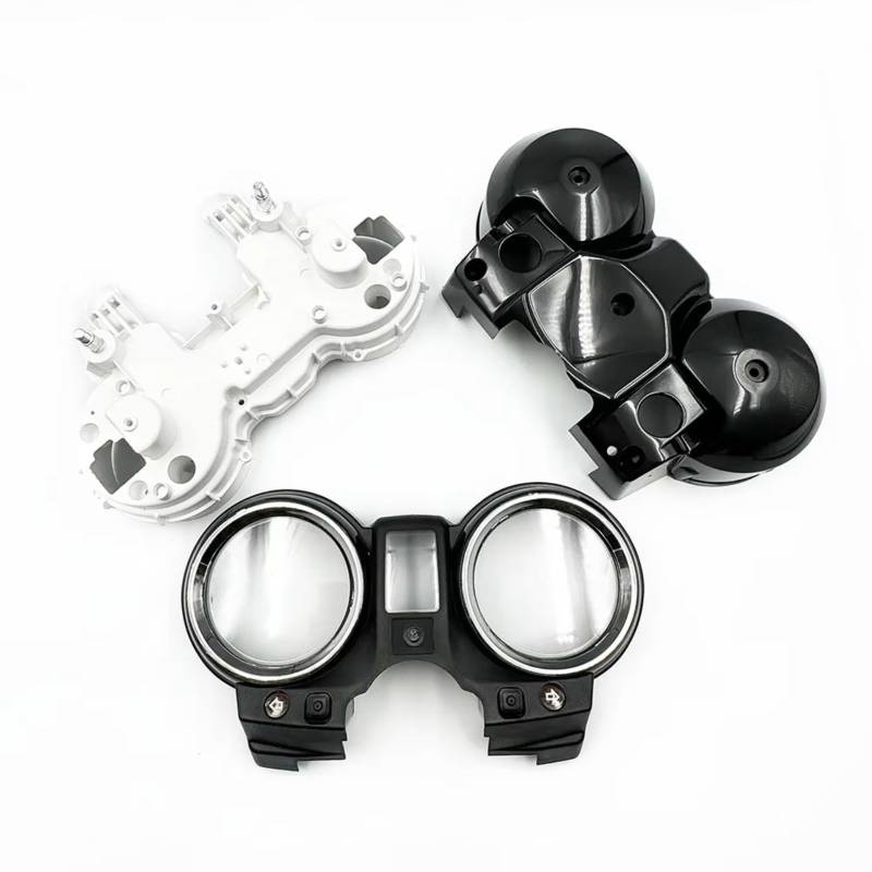 Tachometer Gehäuse Abdeckung Für CB900F Für CB600F Für Hornet 2003-2004 Für CBF600N Für CBF500 Für CB750 2007 Tachometer Drehzahlmesser Äußere Gehäuseabdeckung Motorrad-Untergehäuse(1 Set Black) von YSSLYEU