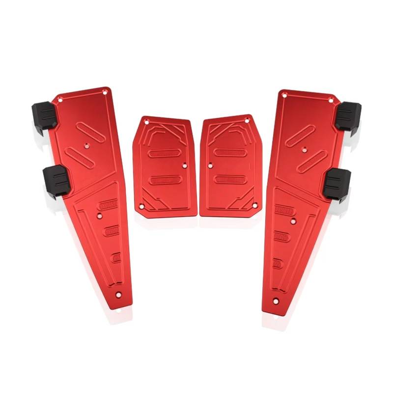 YSSLYEU Motorrad Fussrasten Für SR GT200 Für SR GT125 2022 2023 Motorradfußstütze Non Slip Foot Pedal Pad Motorrad Footstütze Bracket Universal Motorcycle Footstütze(Red) von YSSLYEU