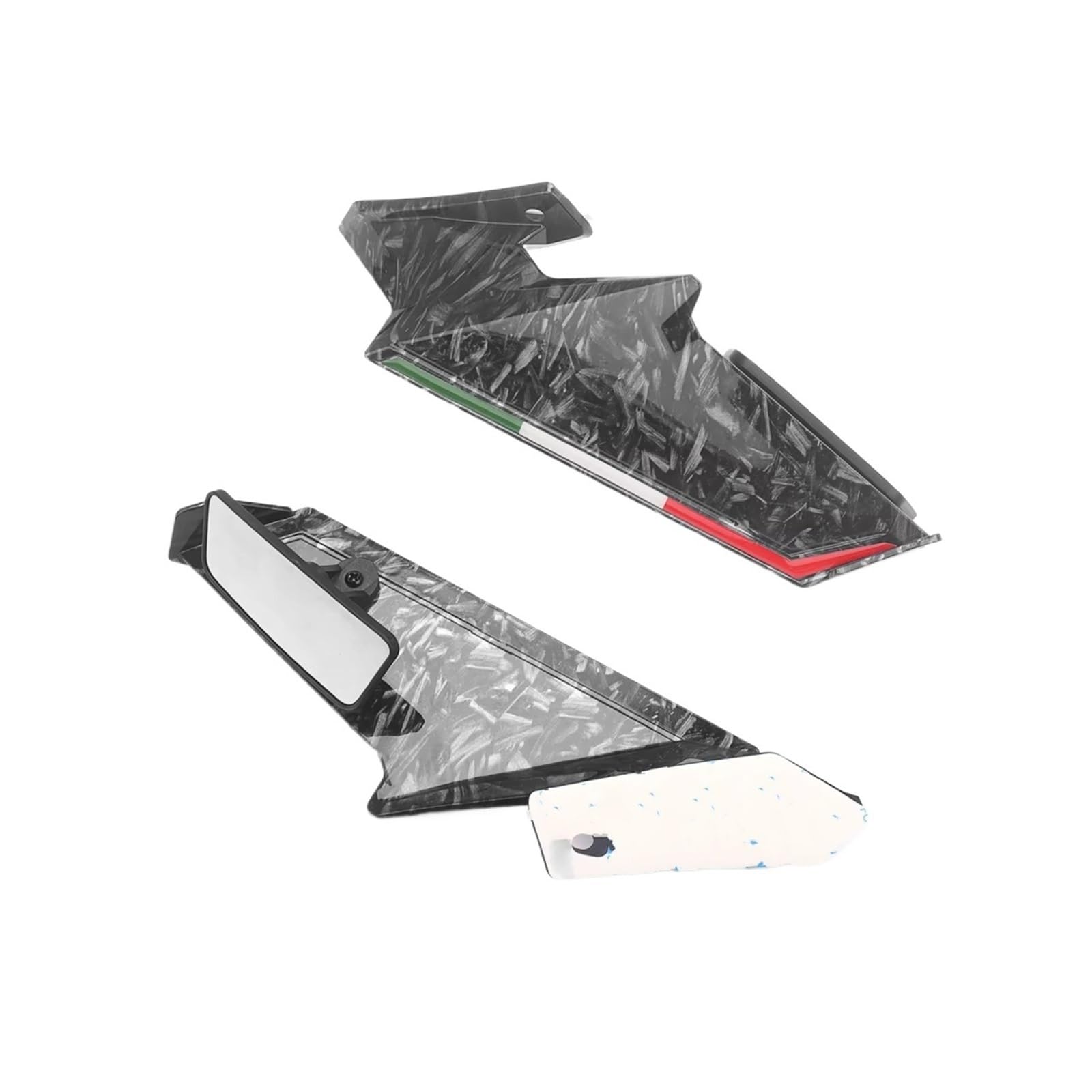 YSSLYEU Motorrad-Winglets Für CBR500R 2019-2023 Die Meisten Motorrad Verkleidung Seite Winglet Mit Rückspiegel Feste Wind Für Flügel Spoiler Motorrad Zubehör(Forging) von YSSLYEU