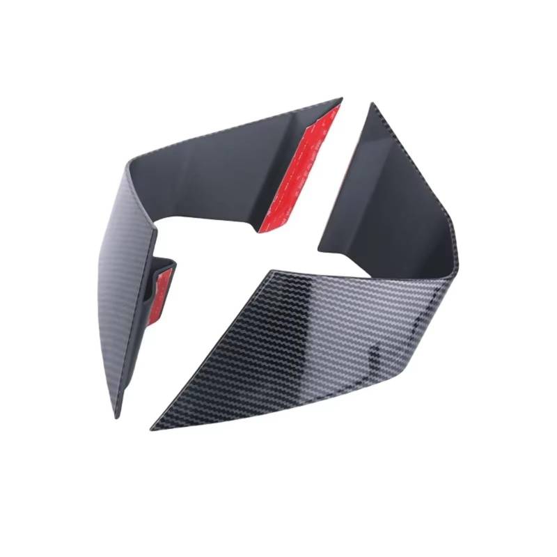 YSSLYEU Motorrad-Winglets Für CBR650R 2018 2019 2020 2021 2022 Motorrad Feste Für Flügel Zubehör Aerodynamische Feste Wind Für Flügel Kit Spoiler Verkleidung(Carbon Black) von YSSLYEU