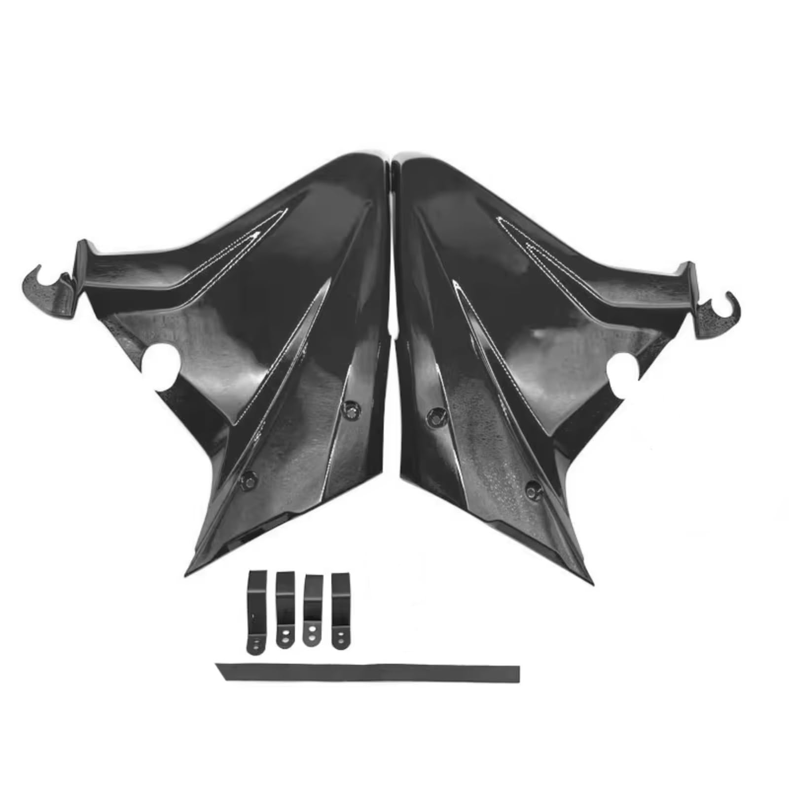 YSSLYEU Motorrad-Winglets Für CBR650R 2019 2020 2021 2022 2023 Motorrad Rahmen Spoiler Körper Seite Abdeckung Panel Rahmen Gugel Verkleidung Motorrad Zubehör(Glossy Black) von YSSLYEU