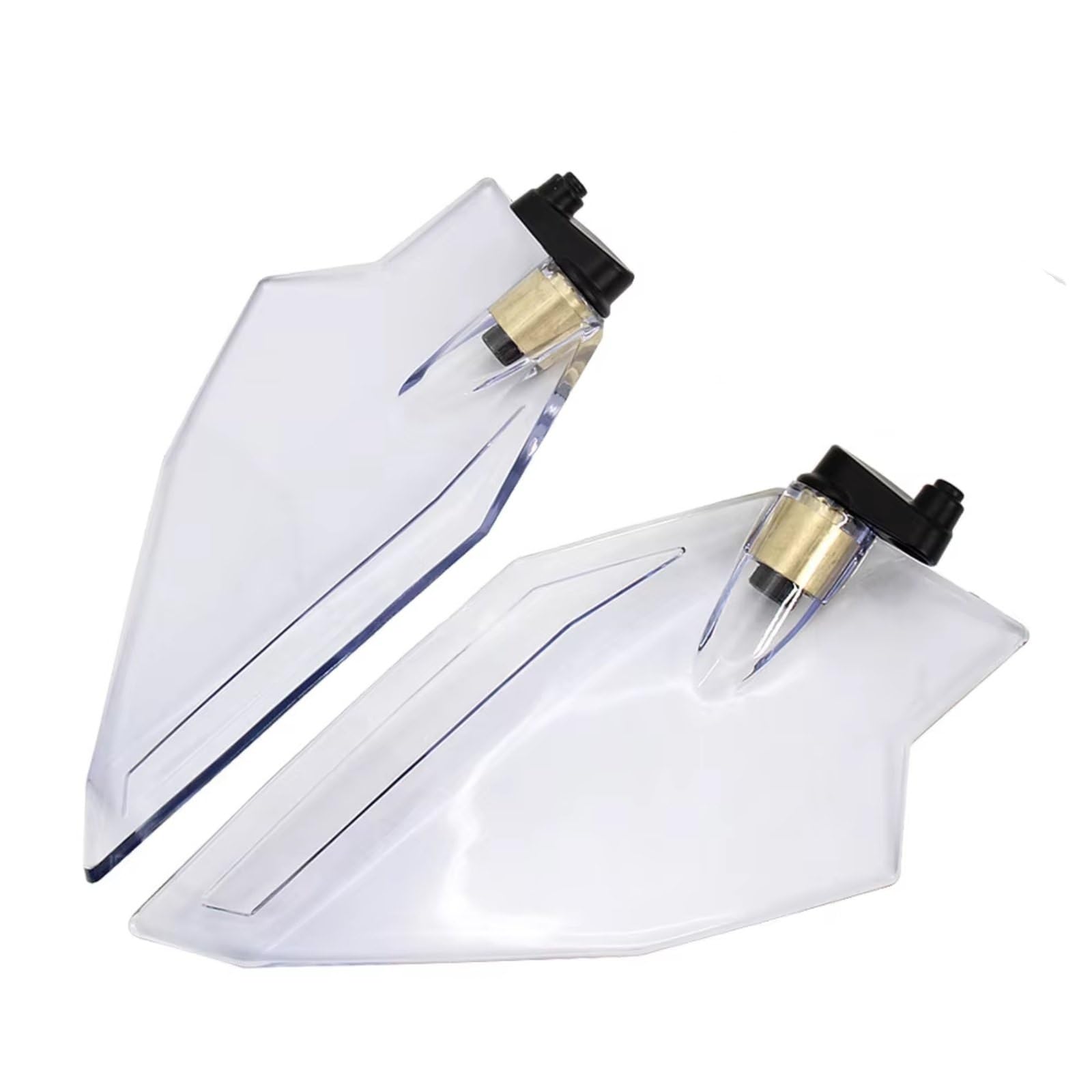 YSSLYEU Motorrad-Winglets Für Goldwing 1800 Für GL1800 2018 2019 2020 2021 2022 2023 2024 Spoiler Verkleidungszubehör Motorrad Oberer Windabweiser Verstellbare Seitenteile(Clear) von YSSLYEU