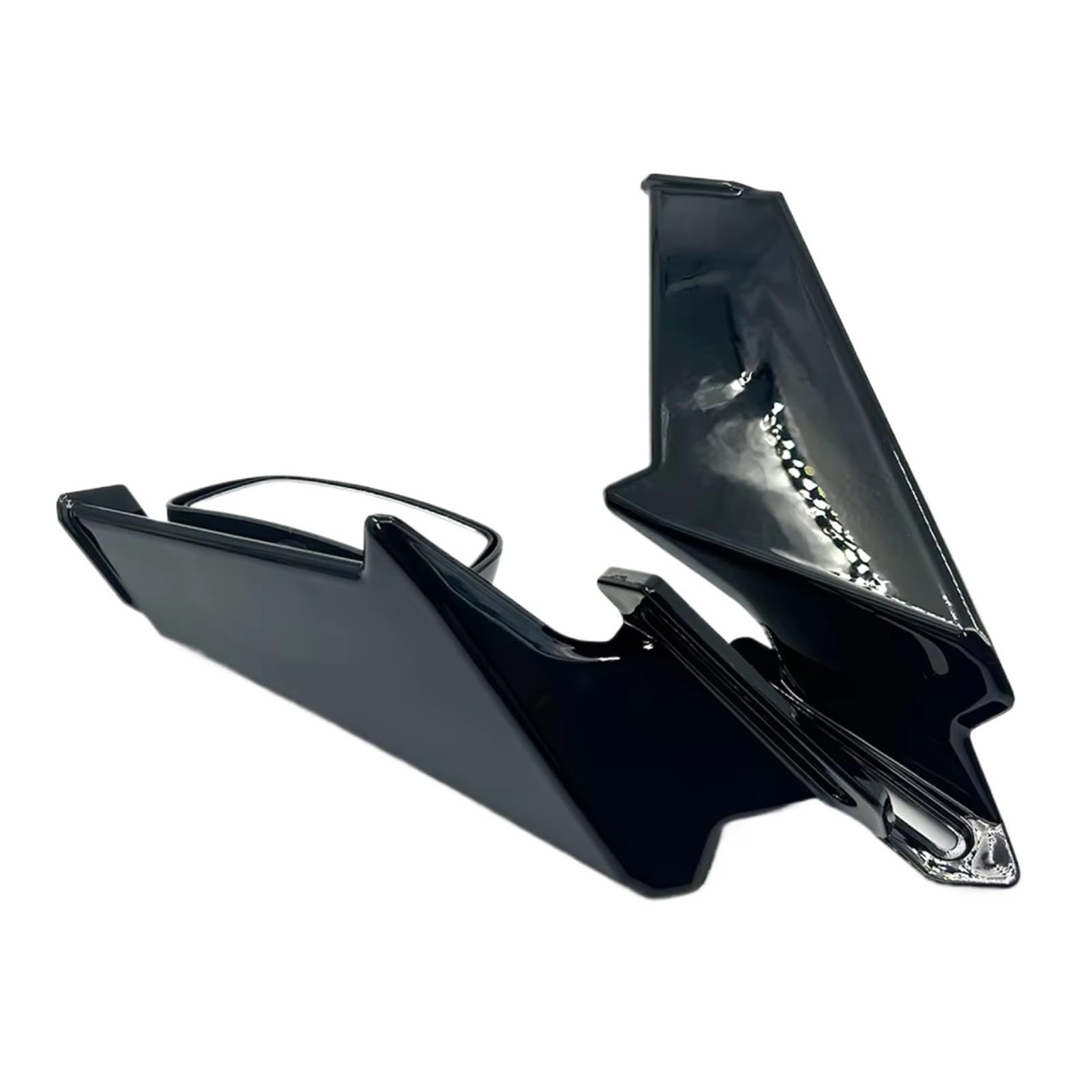 YSSLYEU Motorrad-Winglets Für H2 Für H4 Für ZX10R Motorrad Rückspiegel Wind Für Flügel Einstellbare Spoiler Verkleidung Mit Rückansicht Motorrad Zubehör(Bright Black) von YSSLYEU