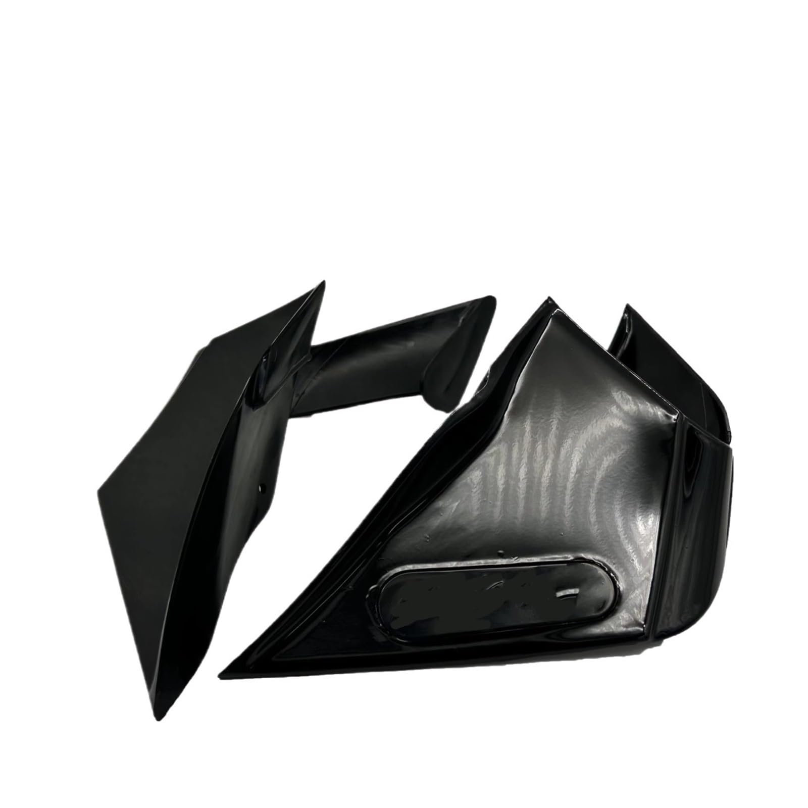 YSSLYEU Motorrad-Winglets Für Ninja400 2018 2019 2020 2021 2022 2023 2024 Motorrad Front Licht Gugel Seite Winglet Wind Fin Spoiler Trim Abdeckung Motorrad Zubehör(Bright Black) von YSSLYEU
