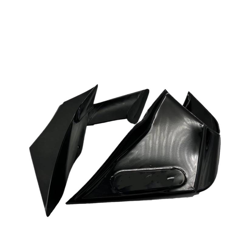 YSSLYEU Motorrad-Winglets Für Ninja400 2018 2019 2020 2021 2022 2023 2024 Motorrad Front Licht Gugel Seite Winglet Wind Fin Spoiler Trim Abdeckung Motorrad Zubehör(Bright Black) von YSSLYEU