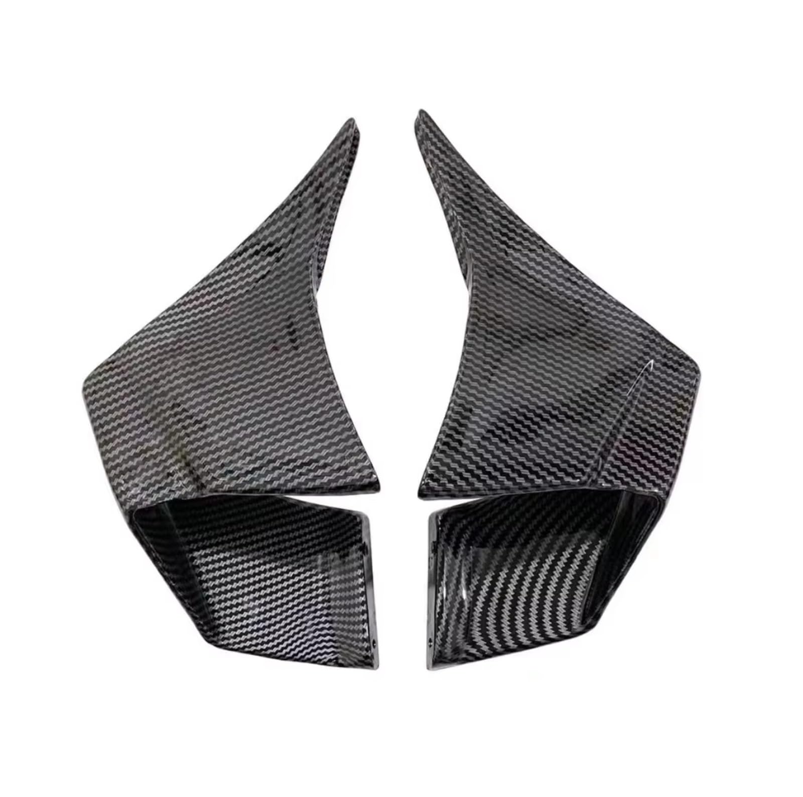 YSSLYEU Motorrad-Winglets Für Ninja400 2018 2019 2020 2021 2022 2023 Windschutzscheibe Für Flügel Verkleidung Vorne Aerodynamische Spoiler Winglet Motorrad Zubehör(ABS Carbon) von YSSLYEU