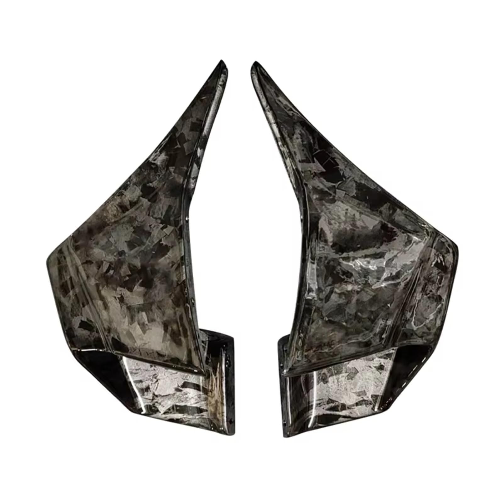 YSSLYEU Motorrad-Winglets Für Ninja400 2018 2019 2020 2021 2022 2023 Windschutzscheibe Für Flügel Verkleidung Vorne Aerodynamische Spoiler Winglet Motorrad Zubehör(Pattern Black) von YSSLYEU