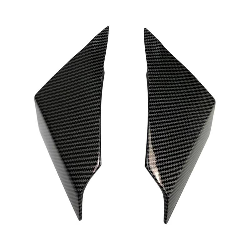YSSLYEU Motorrad-Winglets Für Ninja400 Für EX400 2018 2019 2020 2021 2022 2023 Motorrad Feste Für Flügel Seite Für Flügel Spoiler Vorne Aerodynamische Seite Winglet(Carbon Paint Plastic) von YSSLYEU