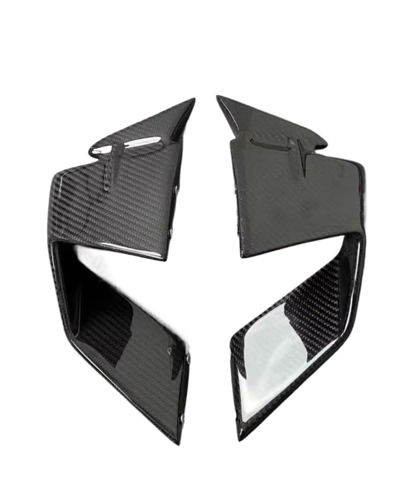 YSSLYEU Motorrad-Winglets Für S1000RR 2019 2020 2021 2022 2023 Motorrad Feste Für Flügel Spoiler Farbe Aerodynamische Winglets Seite Windschutzscheibe Verkleidungen(Bright Carbon ABS) von YSSLYEU
