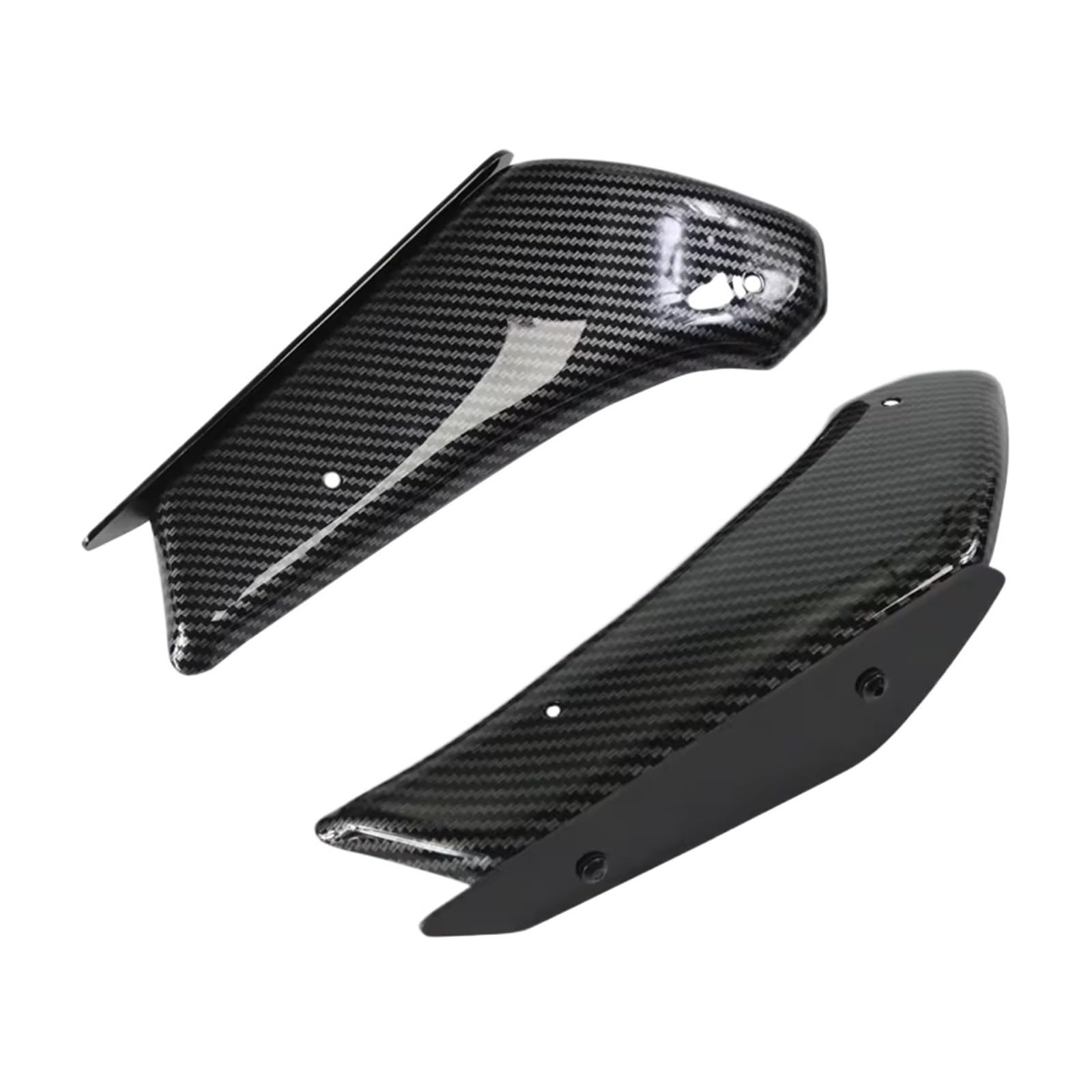 YSSLYEU Motorrad-Winglets Für S1000RR Für HP4 2010 2011 2012 2013 2014 2015 2016 2017 2018 Motorrad Zubehör Verkleidung Panel Abdeckung Fall Abtrieb Spoiler(Carbon Pattern Black) von YSSLYEU