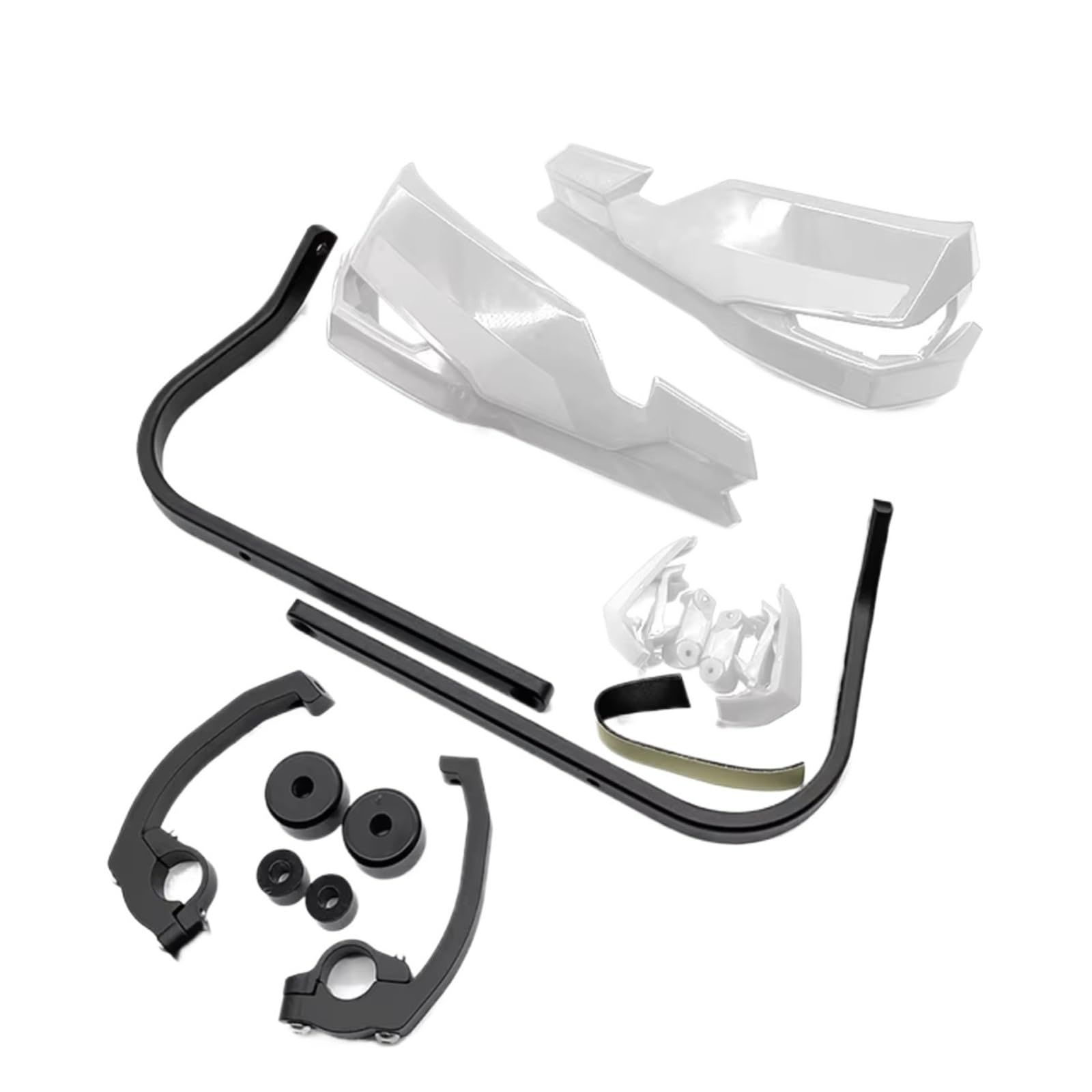 YSSLYEU Motorrad-Winglets Für XL 750 Für Transalp 2023 2024 Handschutz Lenker Schutz Bildschirm Mit Spoiler Schutz Motorrad Zubehör(White) von YSSLYEU