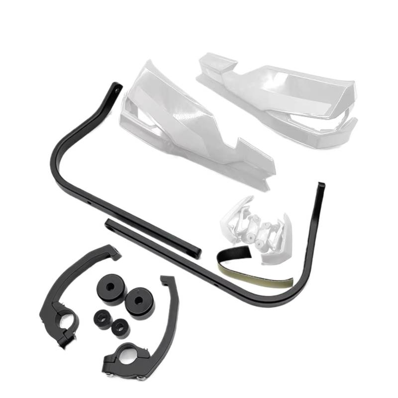 YSSLYEU Motorrad-Winglets Für XL 750 Für Transalp 2023 2024 Handschutz Lenker Schutz Bildschirm Mit Spoiler Schutz Motorrad Zubehör(White) von YSSLYEU