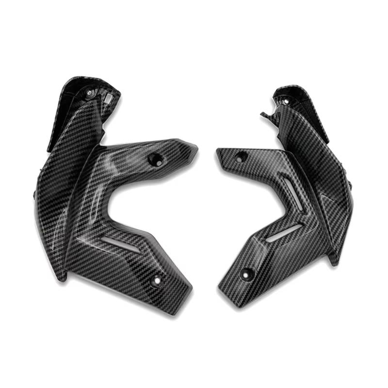 YSSLYEU Motorrad-Winglets Für Z650 2020 2021 2022 ABS Kunststoff Motorrad Kühler Seiten Abdeckung Links Rechts Panel Verkleidung Gugel Motorrad Zubehör(Carbon Fiber Look) von YSSLYEU