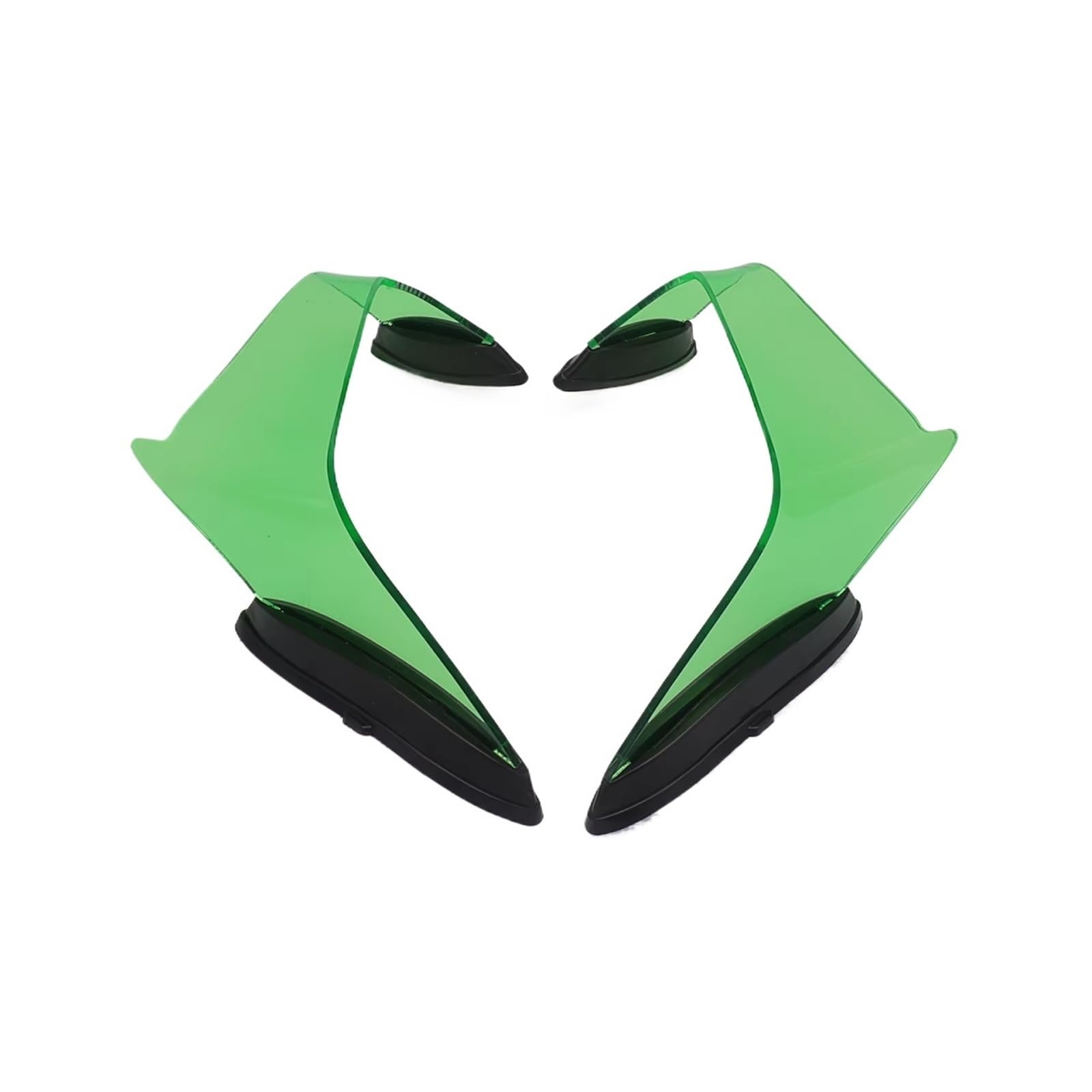 YSSLYEU Motorrad-Winglets Für ZX-10R 2021 2022 2023 2024 2025 Motorrad Fest Für Flügel Seite Spoiler Aerodynamisch Für Flügel Motorrad Zubehör(Green) von YSSLYEU