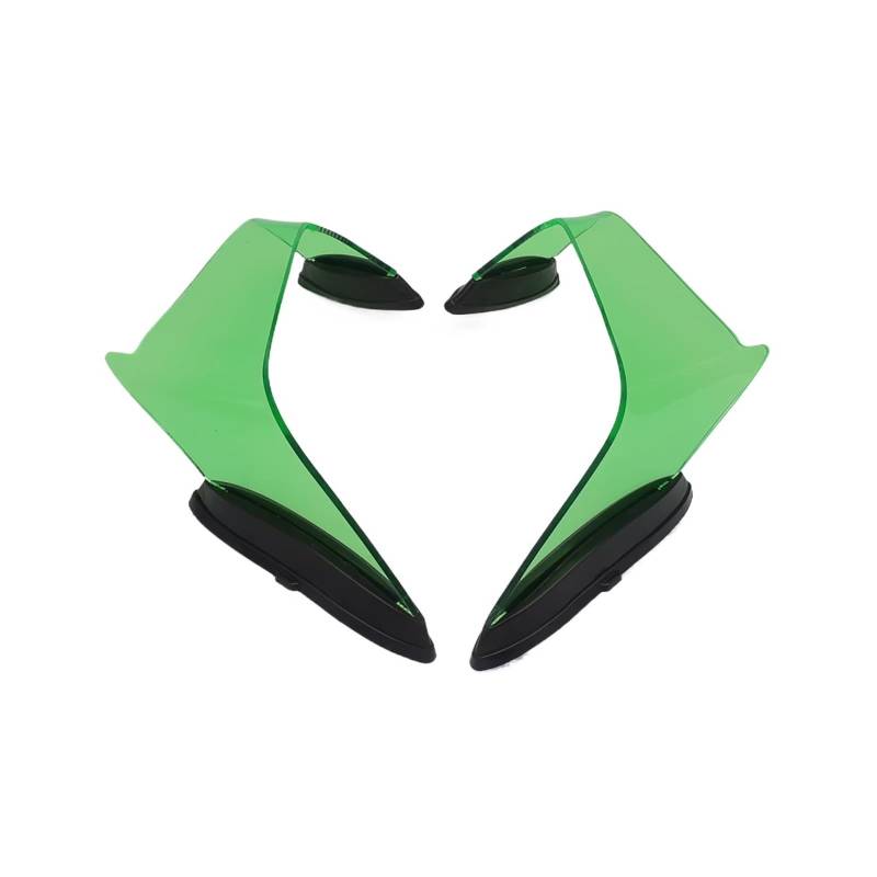 YSSLYEU Motorrad-Winglets Für ZX-10R 2021 2022 2023 2024 2025 Motorrad Fest Für Flügel Seite Spoiler Aerodynamisch Für Flügel Motorrad Zubehör(Green) von YSSLYEU