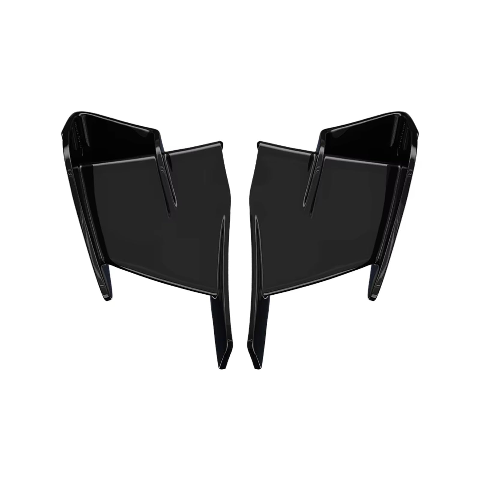 YSSLYEU Motorrad-Winglets Für ZX-4R Für ZX-4RR Für ZX-25R 2020 2021 2022 2023 2024 Front Aerodynamische Winglet Verkleidung Kit Motorrad Fest Für Flügel Spoiler(Glossy Black) von YSSLYEU