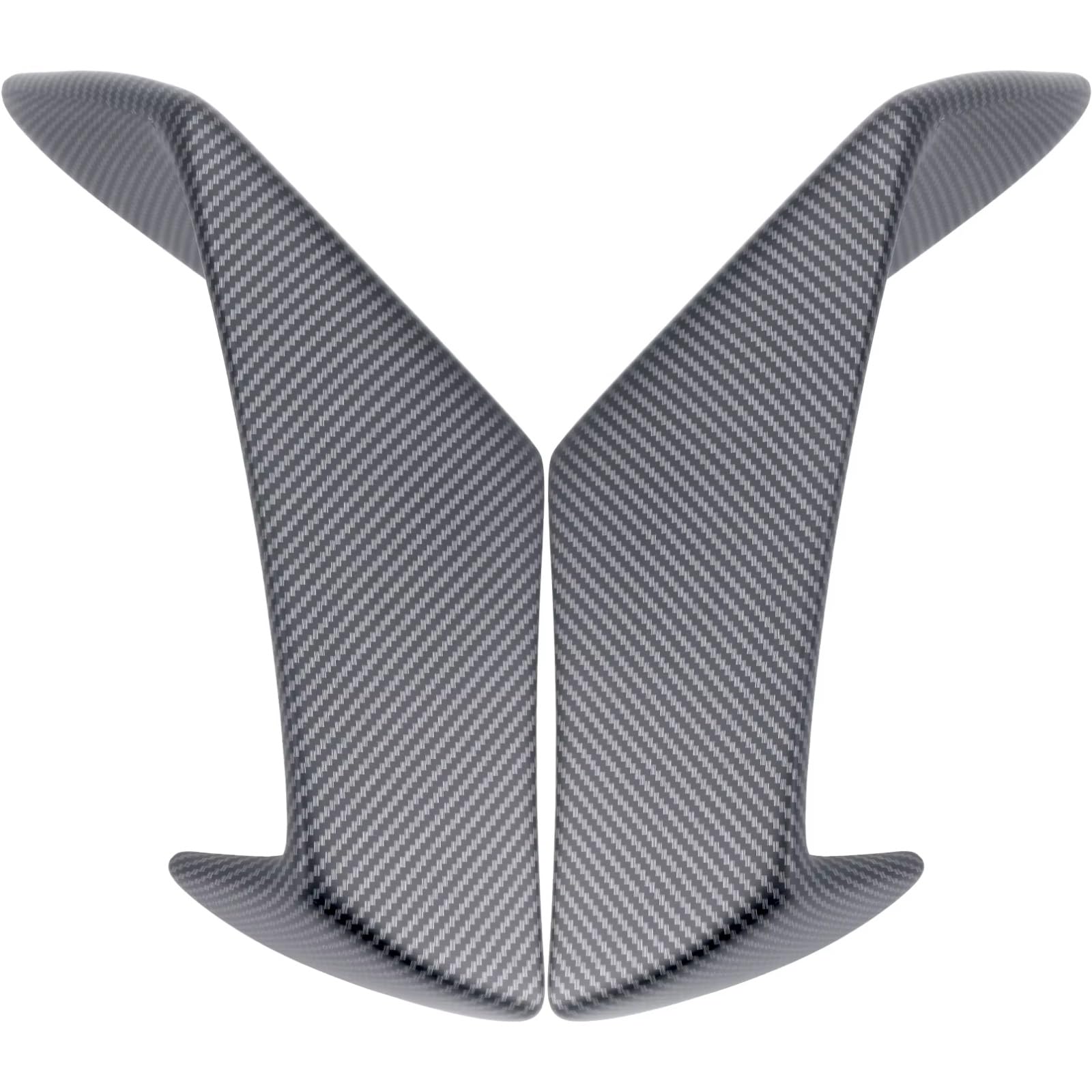 YSSLYEU Motorrad-Winglets Kompatibel Mit Aprilia Für RSV4 Für RF 2009–2021 Motorrad-Winglets Für Wing-Kit Spoiler Luftabweiser Seitliche Aerodynamik(Matte ABS Carbon) von YSSLYEU