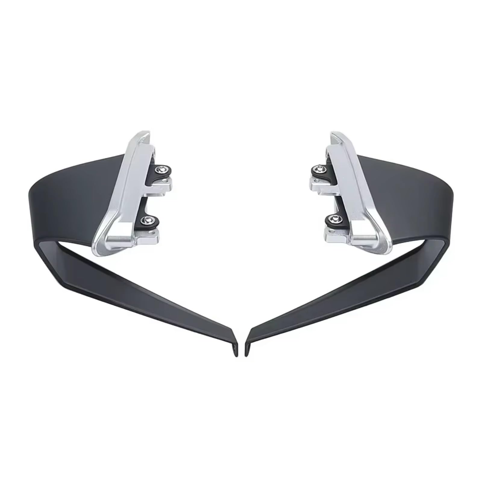 YSSLYEU Motorrad-Winglets Kompatibel Mit Ducati Für Monster 937 SP 2023 Für Monster 950 2021–2024 Aerodynamischer Seitlicher Abtrieb Für Nackte Spoiler Festes Winglet Für Flügel(Black - Silver) von YSSLYEU