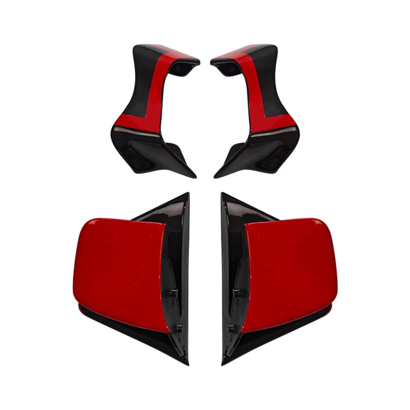 YSSLYEU Motorrad-Winglets Kompatibel Mit Ducati Für Panigale/Superleggera Für V4/S/R 2022 2023 2024. Motorrad-Seitenabdeckung Mit Festem Windflügel Und Spoiler(Red Black) von YSSLYEU