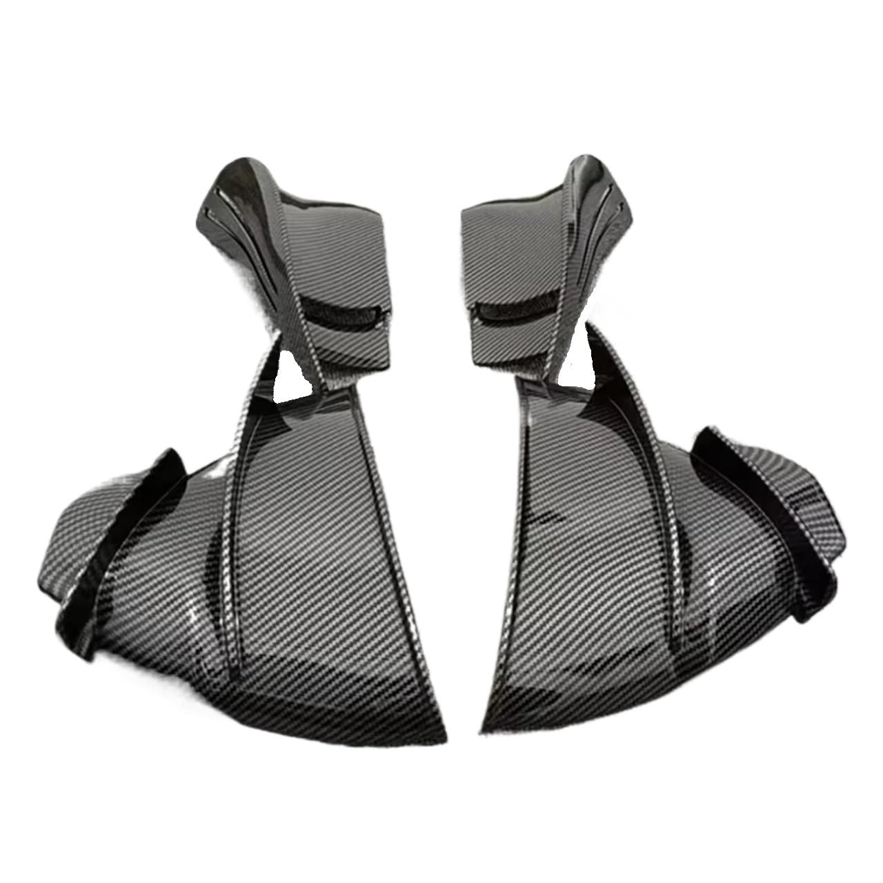 YSSLYEU Motorrad-Winglets Kompatibel Mit Ducati Für Panigale Für V4/S/R/SP 2021 2022 Motorrad Winglet Aerodynamik Für Wing Kit Spoiler Motorradzubehör(Carbon Fiber Texture) von YSSLYEU